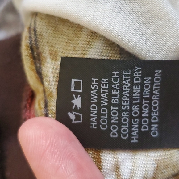 Rue21 top. S, Small. Batwing. Off-white and brown stripes with flowers. - Picture 6 of 6